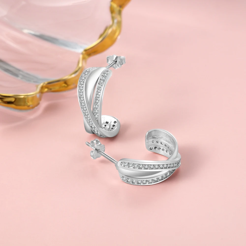 JewelOra, однотонные 925 пробы, серебряные серьги-гвоздики для женщин, серебро 925, ювелирное изделие для женщин, кубический цирконий, серьги в форме сердца и листьев для девочек