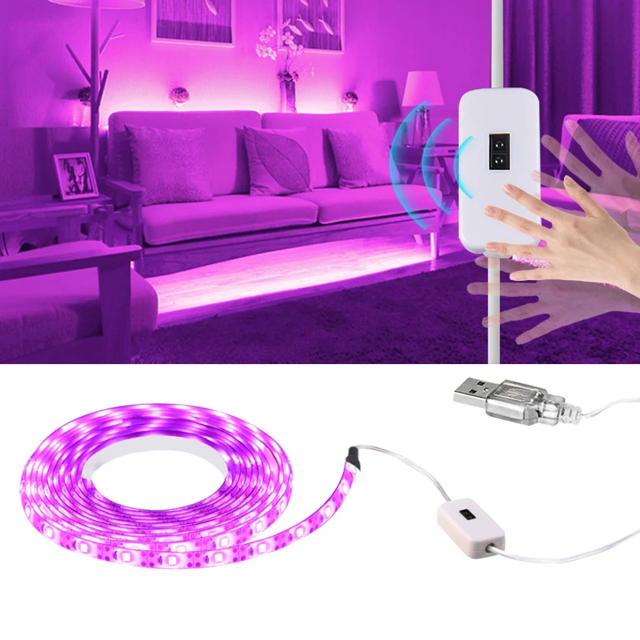 Светодиодный ночник USB с тремя способами управления 50 см 1 м 2 3 2835 светодиодный