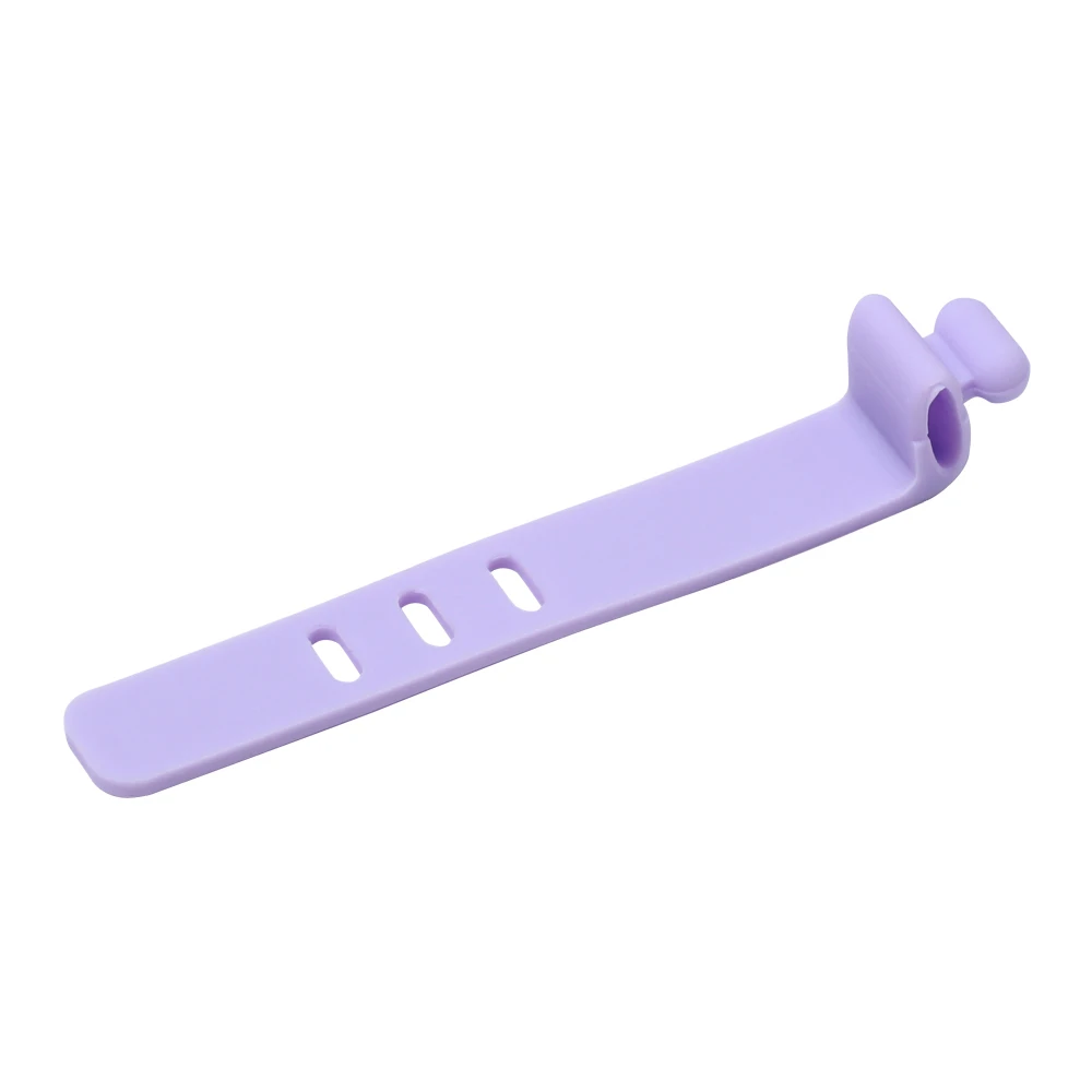 purple 1 шт. силиконовый кабельный зажим для намотки Кабельный органайзер проводная мышь шнур линия HDMI кабель протектор для iPhone samsung наушники USB кабель - Цвет: purple