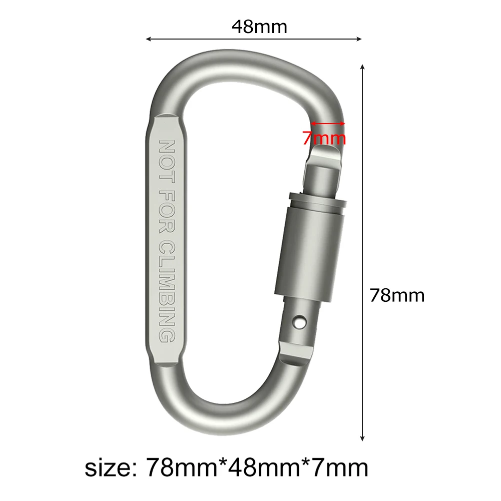 

6/10pcs Aluminum Alloy Carabiner Keychain Waterproof Wear Resistant and High Strength Outdoor Hiking Climbing D-ring Buckle