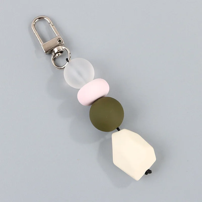 Wholesale 10pc New Cute Girls Irregular Wood Beads Keychain Women Geometric Round Square Key Chain Trinket Party Gifts | Украшения и
