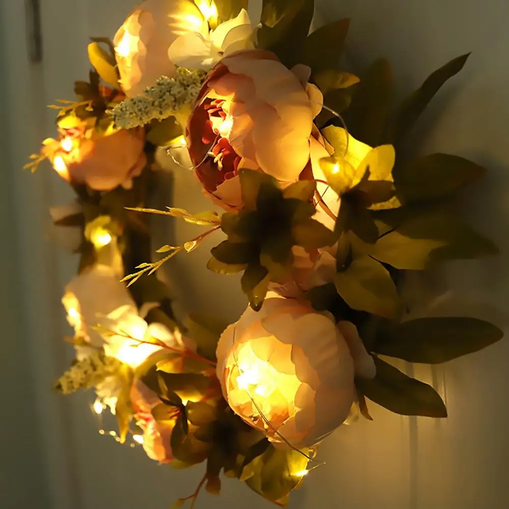 FENGRISE пион из шёлка цветок Венок свадебное украшение венок искусственных цветов