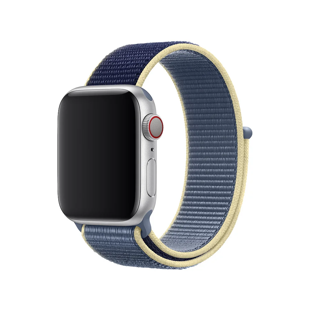 Alaskan Blue Ремешок для наручных часов Apple Watch Series 5/4/3/2/1 38 мм 42 мм нейлон дышащий сменный ремешок Спортивные петли для наручных часов Apple Watch, версии 44 мм 40 мм - Цвет ремешка: Alaskan Blue