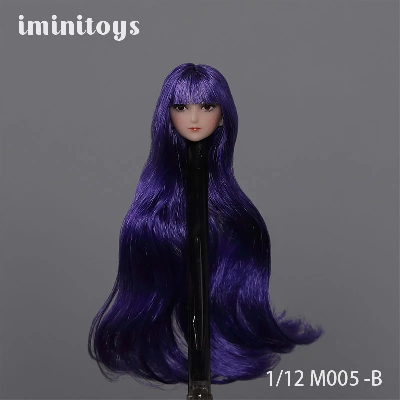 

Iminitoys M005 1/12 Beautiful Girl Anime Head Sculpture Female Head Carving Model Fit 6'' TBL Action Figure Body