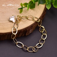 glovo original design natural freshwater baroque pearl chain type woman bracelet handmade bracelet fashion jewelry gb0225