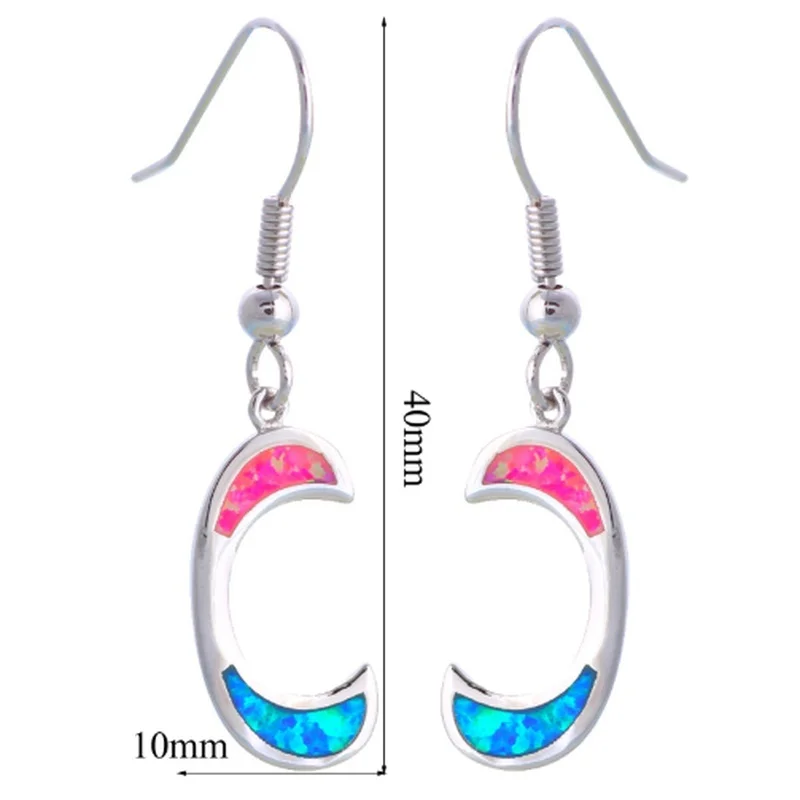 

New Wedding Anniversary Anniversary Fashion Trend Fire Opal Ladies Birthday Gift Party Jewelry Earrings Earrings Wholesale