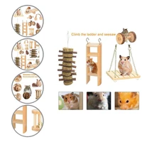 bunny chew toys interactive creative small pet ladder swing toy set hamster chew toys hamster swing toys 10pcsset