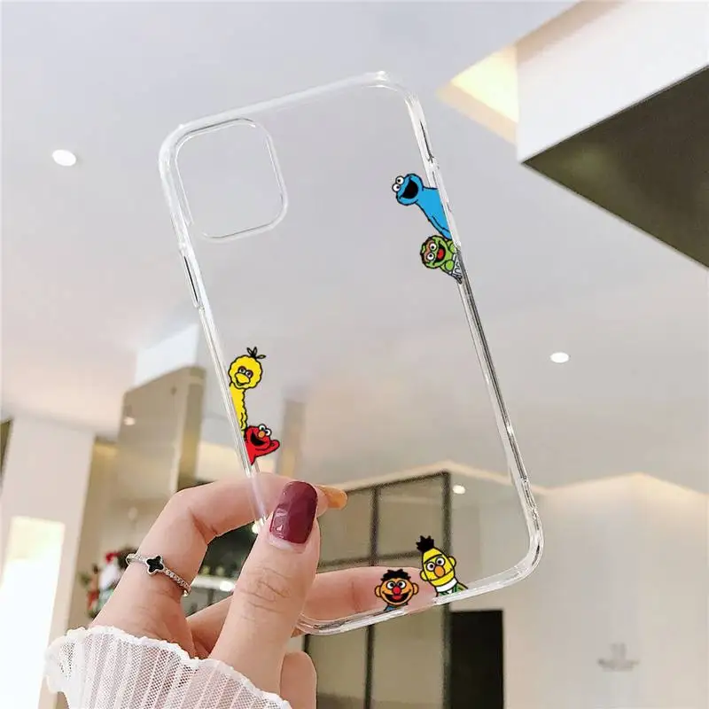 Чехол для телефона Ins с изображением печенья Улица Сезам прозрачный мягкий чехол