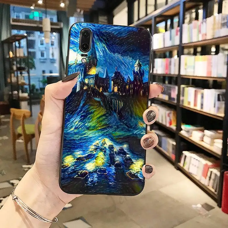 

Starry sky oil painting Vincent Van Gogh Phone Case For Huawei honor Mate P 10 20 30 40 Pro 10i 9 10 20 8 x Lite