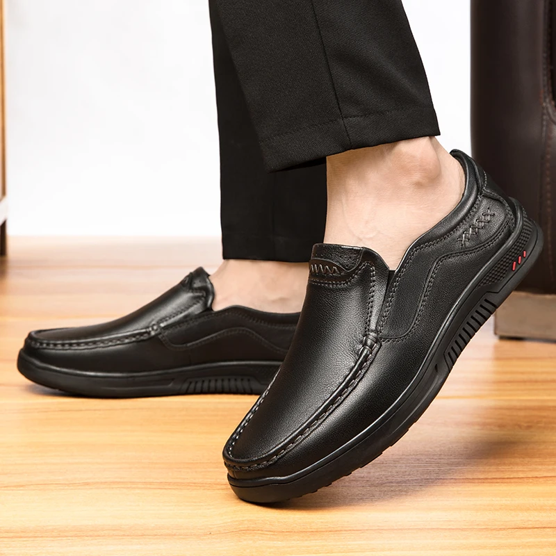 

Men's Lazy Shoe Covers Flat Leather Shoes Comfortable Breathable Lightweight Shoes Daily Casual Men's Shoes Leather Shoes