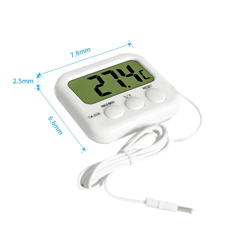 refrigerator aquarium fish tank electronic thermometer lcd cf digital thermo max min temperature meter with probe sensor cable free global shipping