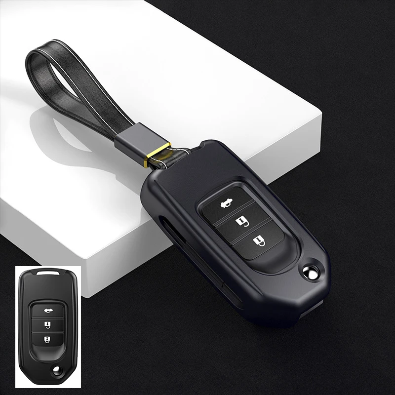 

Car Keychain Key Cover, for Honda Lingpai New Fit Odyssey Car Remote Control Aluminum Alloy Key Protective Shell