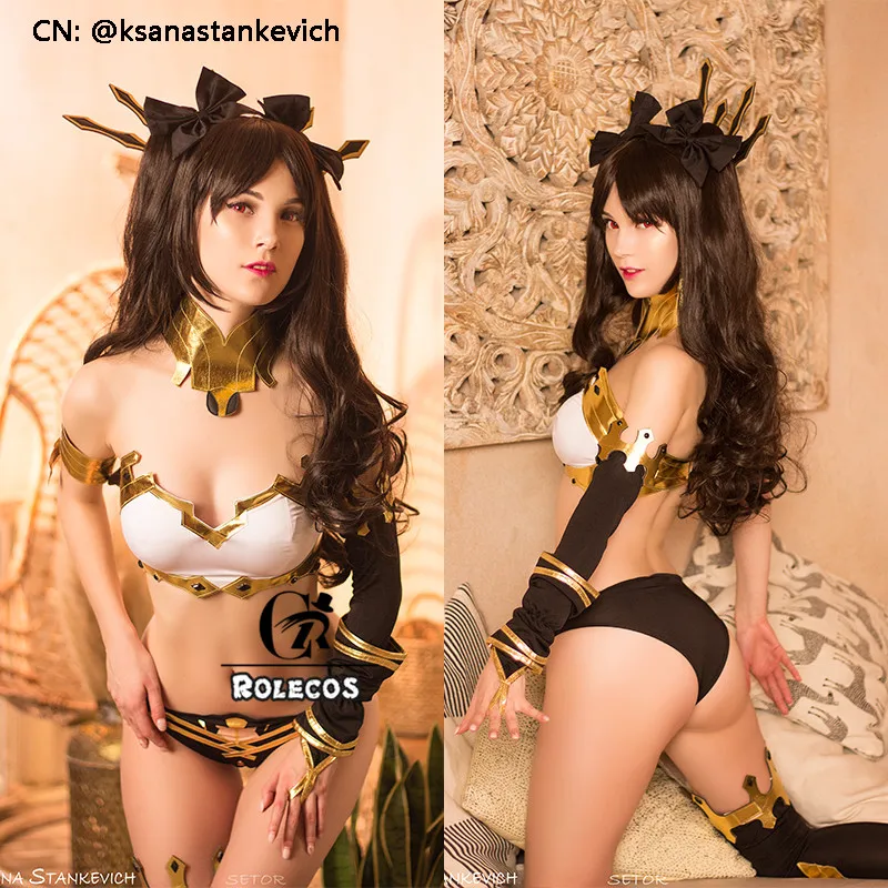 ROLECO судьба Иштар Косплей Костюм FGO костюмы сексуальный костюм из полиуретана