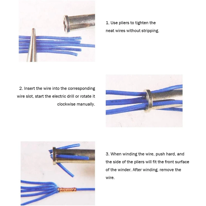 

3 Pcs Wire Stripping and Twisting Tool Hexagon Handle Wire Stripper and Twister Twist Wire Tool for Power Drill Drivers