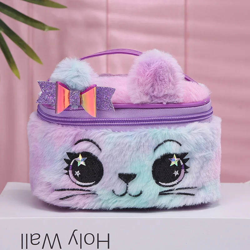 Мини плюшевые сумки с единорогом Кроликом кошкой для женщин 2019 зимние