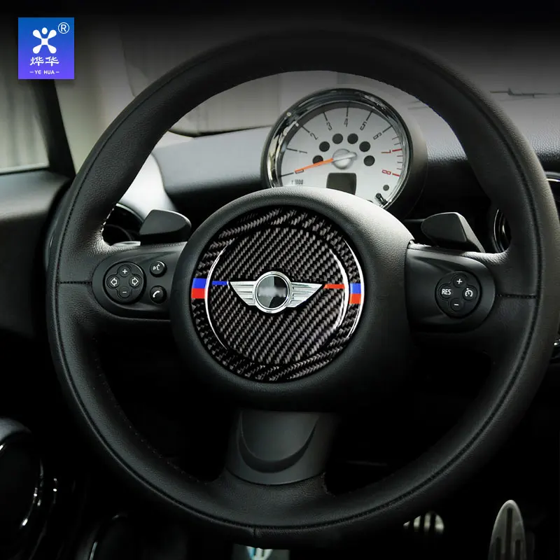 Наклейки на руль из углеродного волокна для автомобиля Mini Cooper R55 R56 Countryman R60 R61