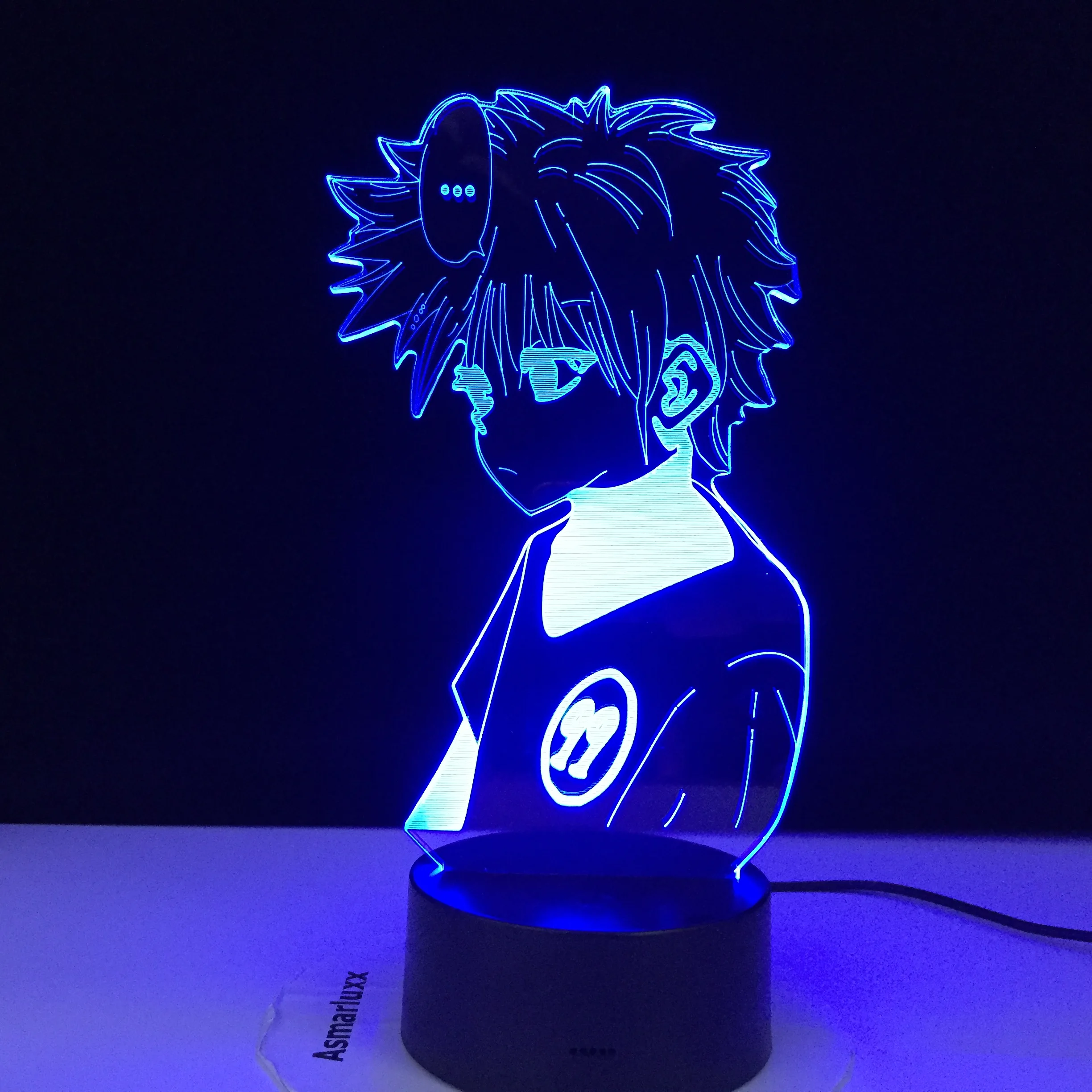 Аниме Hunter X 3d Lamp Killua Zoldyck фигурка Ночной светильник меняющий цвет Usb Батарея