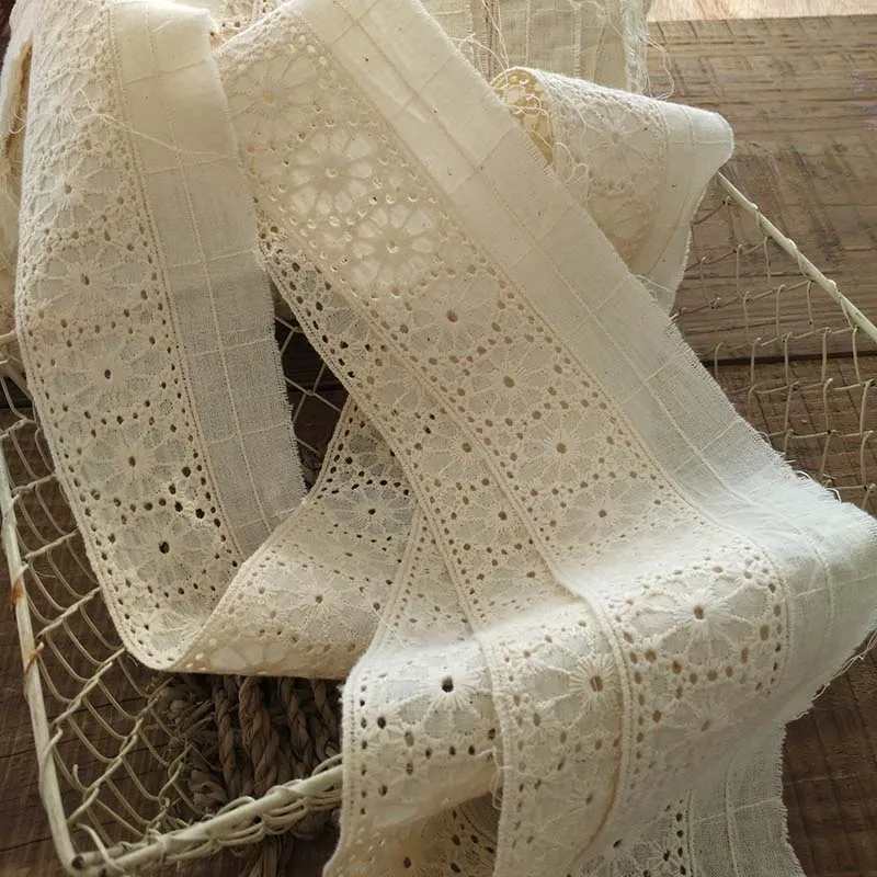 Лента с цветочной вышивкой ширина 7 см|Кружево| |