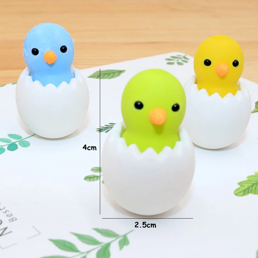 4 шт./лот милые кавайные Мультяшные ластики в виде яиц курицы карандаш лучший