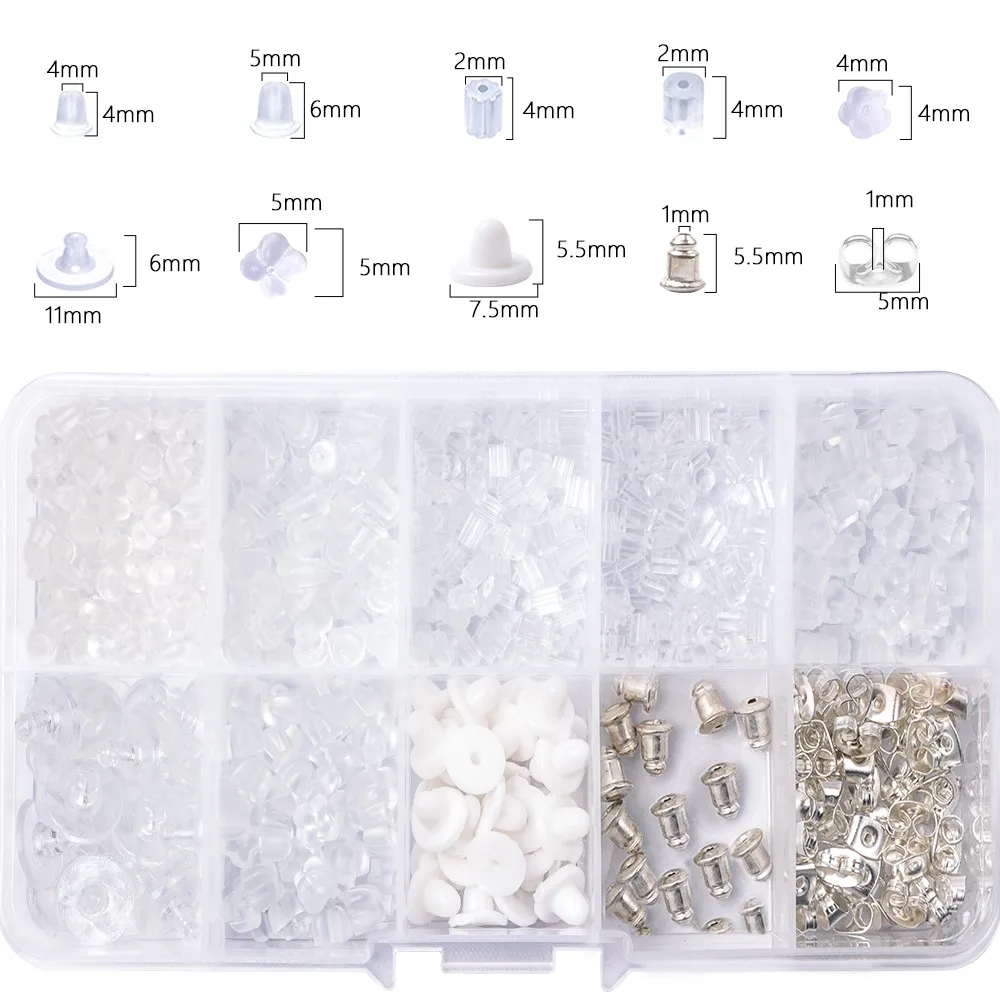 

Earring Making Kit Jewelry Accessories Supplies with Earring Hook Nail Lobster Clasp Open Jump Ring Connector Set for Beads