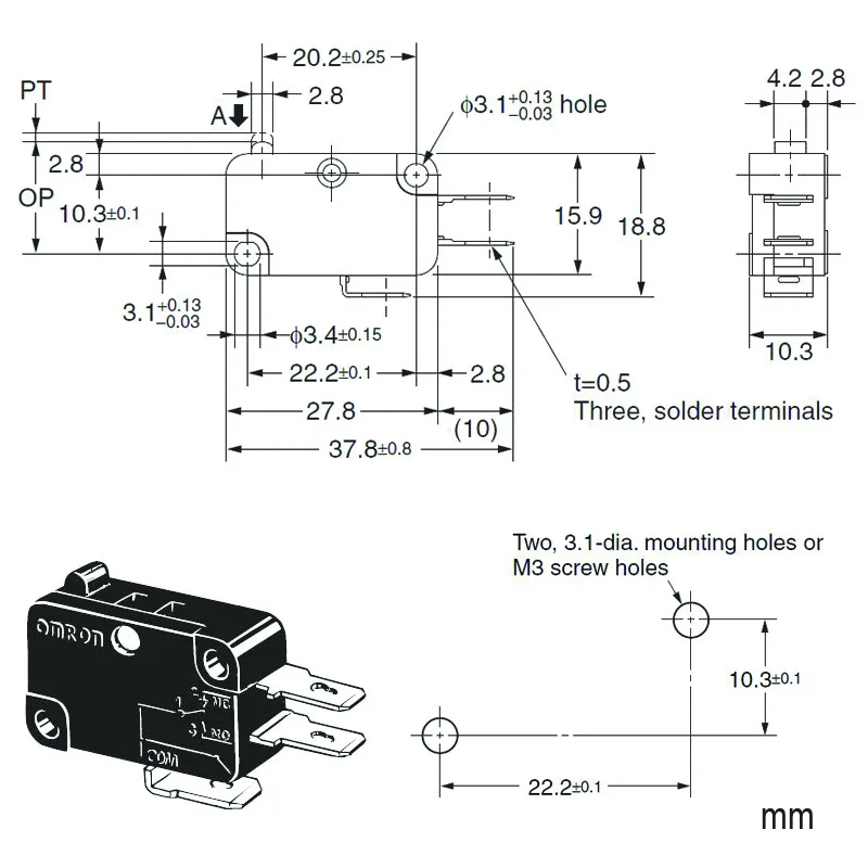 10 шт. оригинальные электронные Микровыключатели 187 дюйма 15 А В переменного