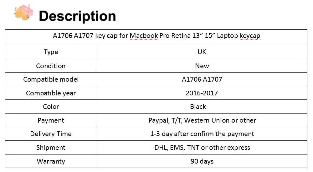 A1706 A1707 Keycap для Macbook Pro retina 1" 15" Key cap Немецкий/Испанский/Турецкий/французский/японский/Великобритания/США/Корейский/Итальянский ключи