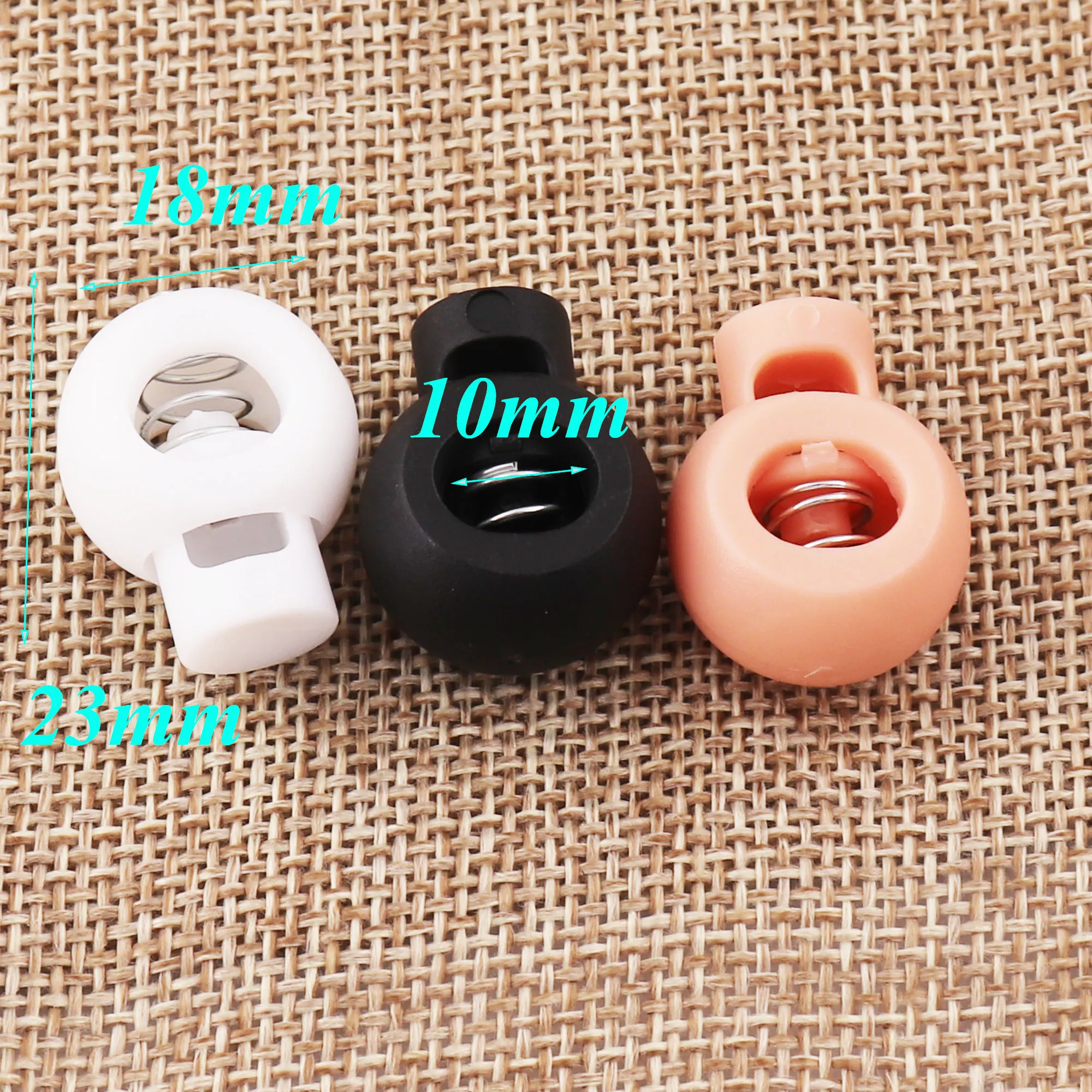 20 шт. черный/белый/розовый c одним отверстием круглый шаровой Шнур Блокировка