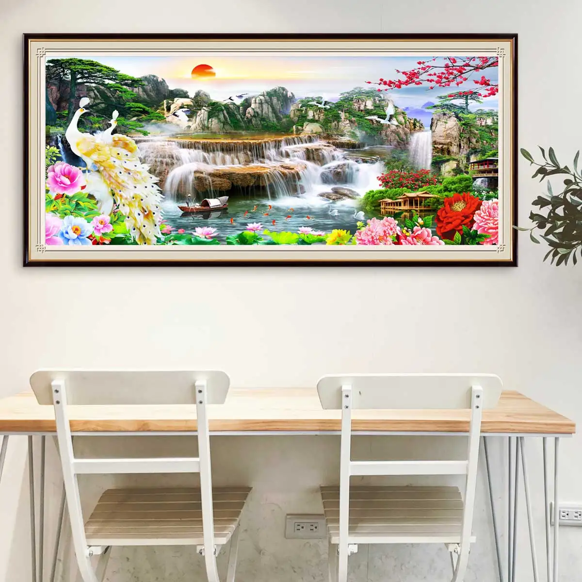 5D алмазная живопись сделай сам пейзаж водопад полная выкладка круглая вышивка