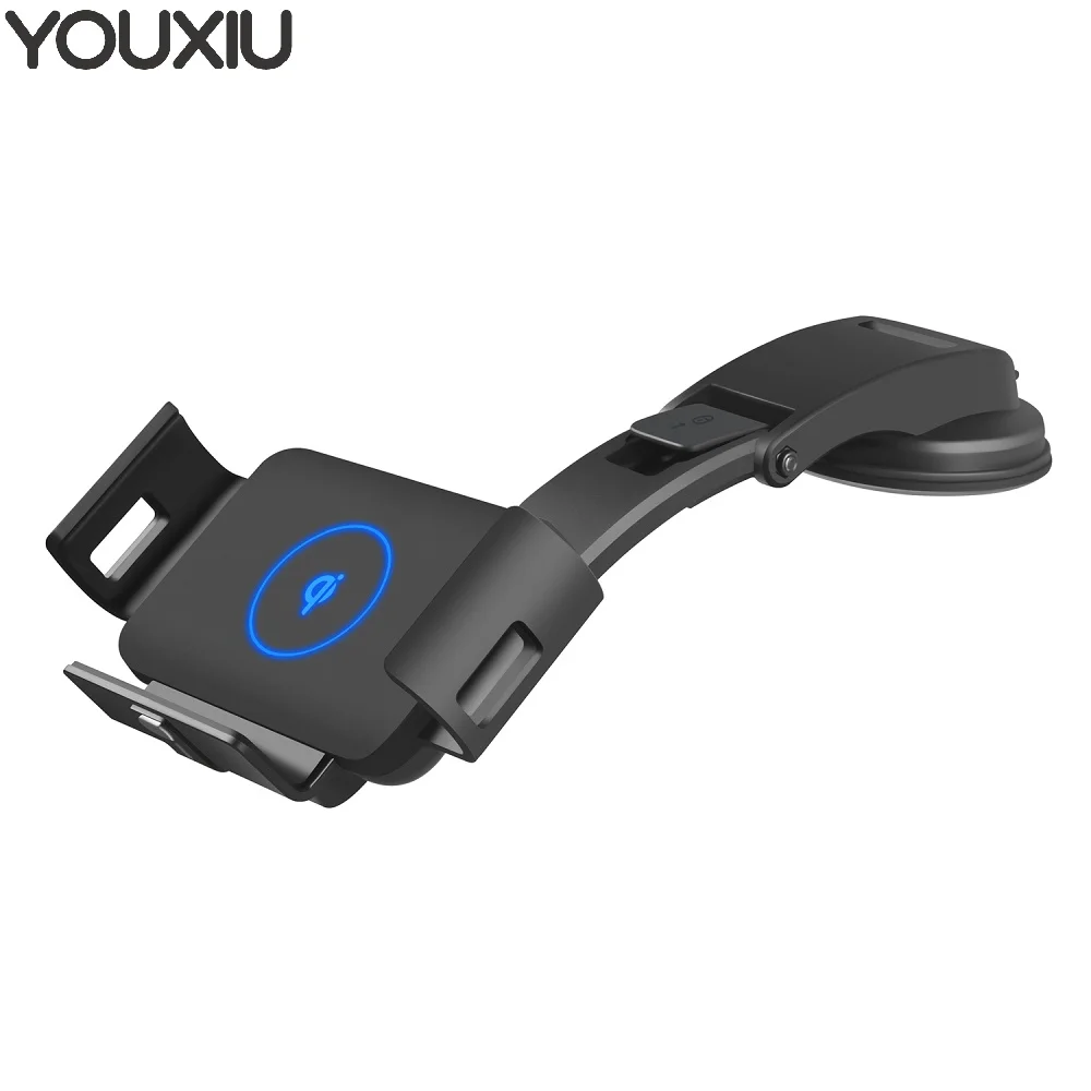 

10W Qi Car Wireless Charger Auto Clampping for Samsung Fold Note 10 S10 IPhone X XR XS Max 11 Pro Max Huawei Mate X Phone Holder