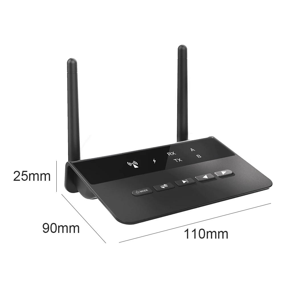 

B2 2in1 5.0 Transmitter Receiver 3.5mm Stereo Audio Interface AUX RCA Jack Wireless Audio Adapter for PC TV Headphones