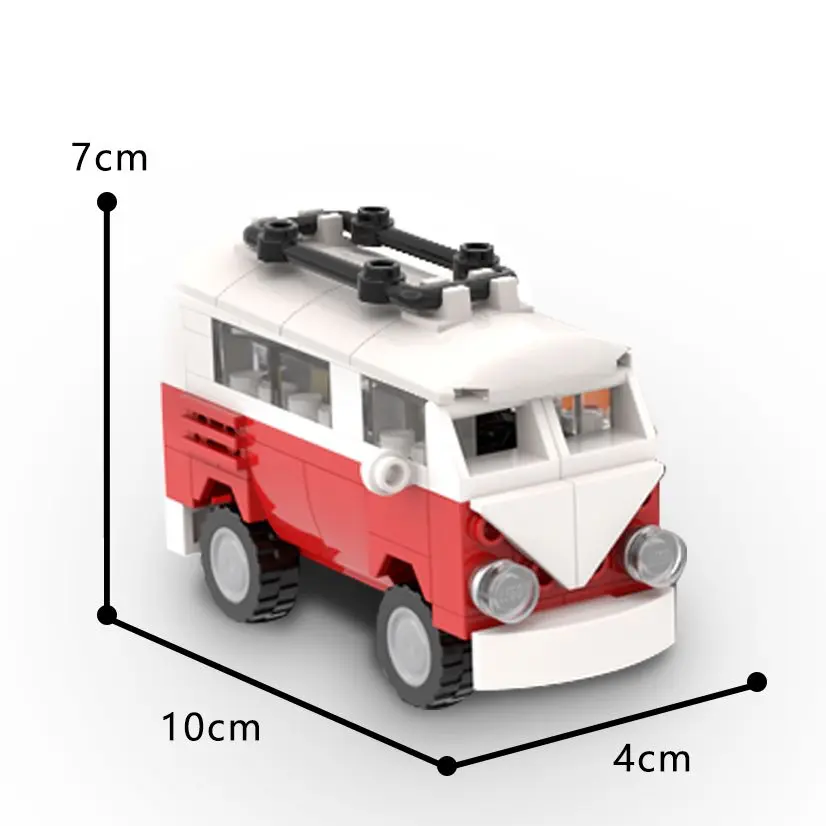 

Конструктор MOC C7496, мини-фургон для кемпинга, спортивный автомобиль, гоночный автомобиль, сборный комплект, классические супергоночные колл...