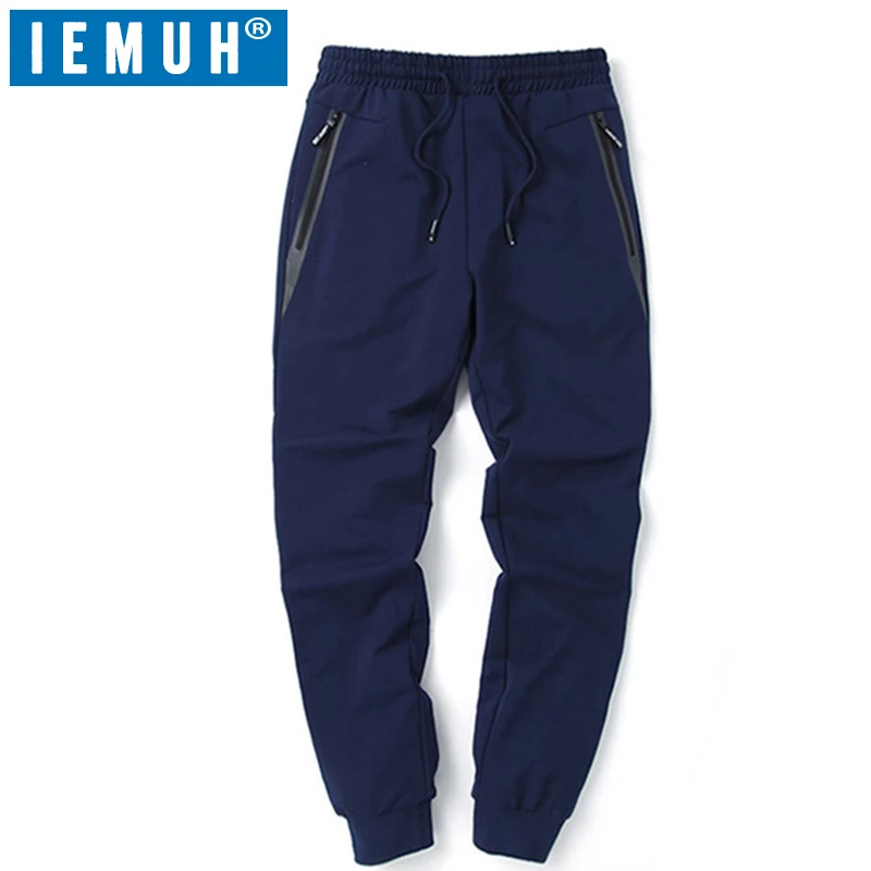 Мужские эластичные хлопковые тренировочные брюки IEMUH новые мужские повседневные