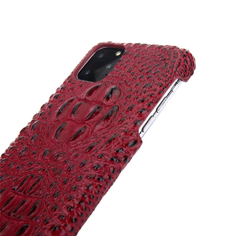 Чехол из воловьей кожи с узором крокодила для Apple IPhone 11 Pro Max XR стереоскопический 3D чехол из натуральной кожи для телефона модный