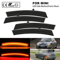 for 2002 2003 2004 2005 2006 2007 2008 mini cooper r50 r52 r53 smoked led side marker light lamp front rear amberred us version