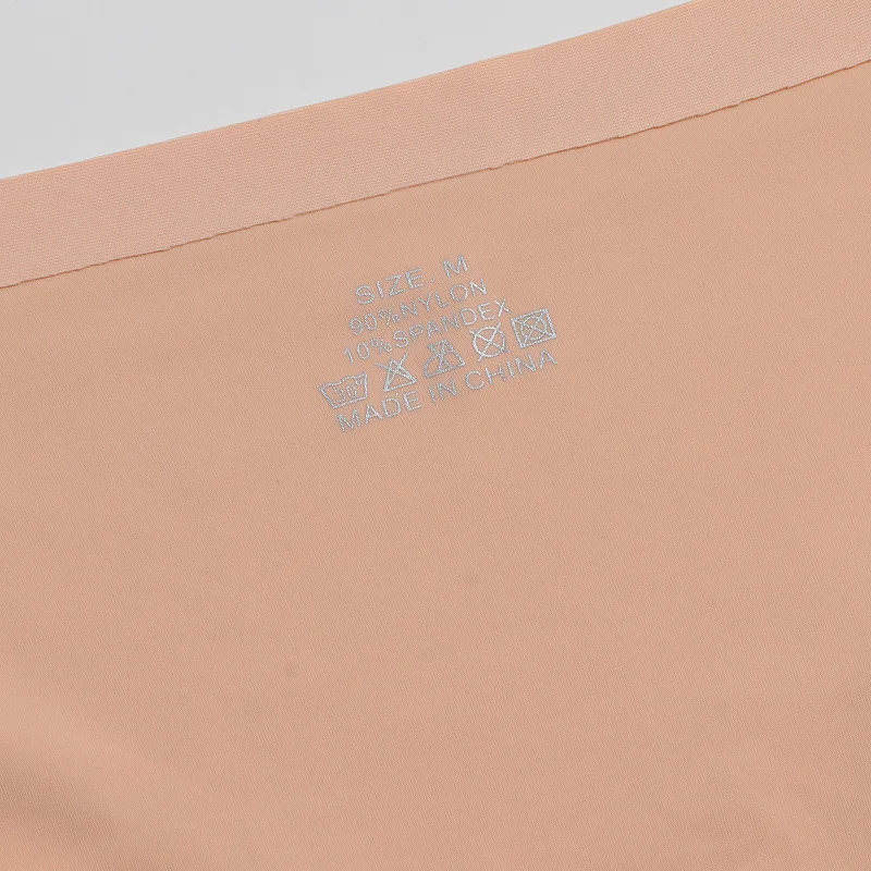 Лидер продаж Бесшовные женские трусики BZEL однотонные шелковые атласное белье