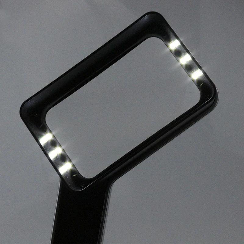 

Rechargeable Touch Square Magnifying Glass Portable 10X USB Handheld Magnifier