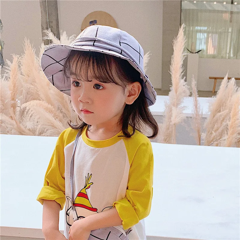 Новинка Детские шапки для девочек Модная сетчатая Солнцезащитная шляпа Сезон
