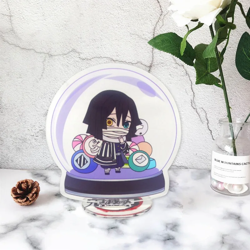 

10cm Anime Demon Slayer Kimetsu No Yaiba Acrylc Desk Stand Figures Anime Activity Desk Ornaments Fans Collection Toys