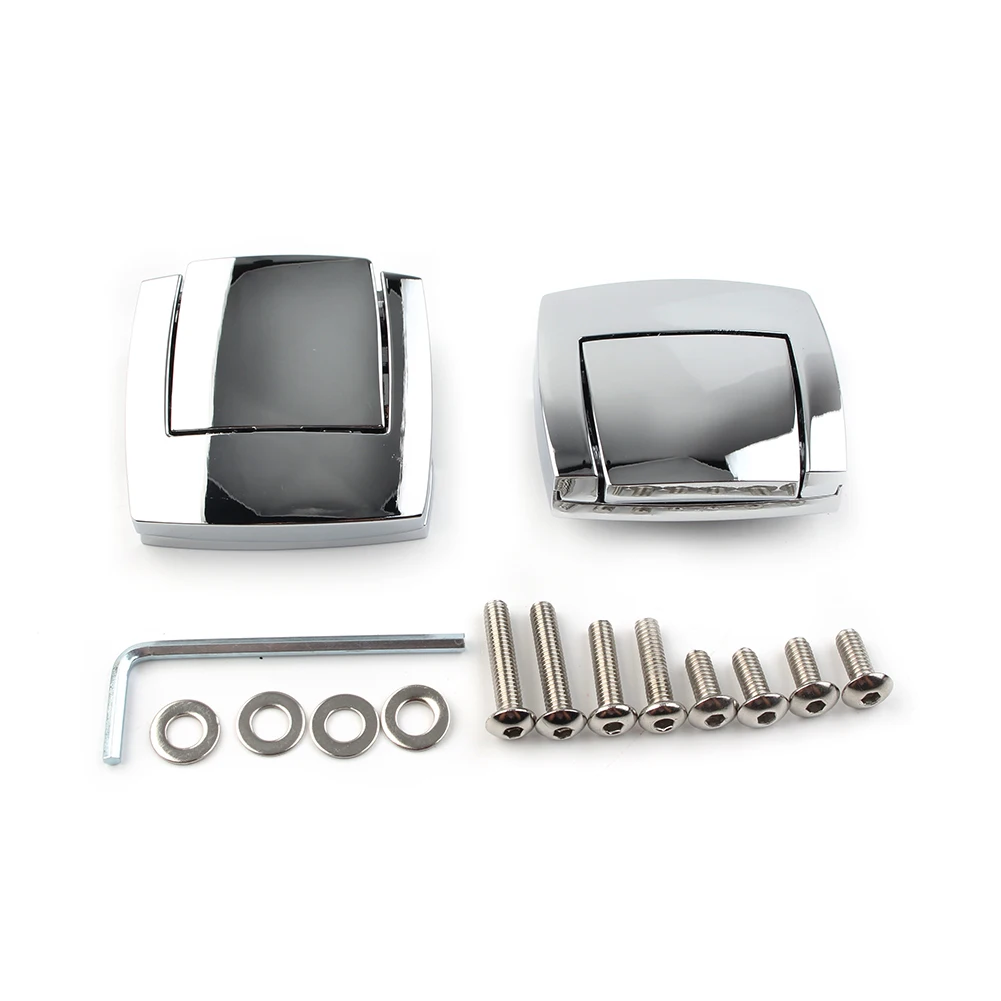 Замки для багажника мотоцикла Chrome 2x для Harley Davidson Touring Road King Electra Street Glide FLHX FLTR FLHT 1980-2013 on.