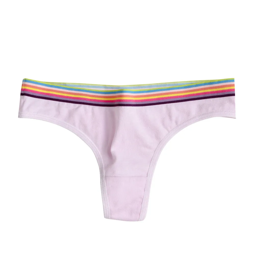 Новинка 2020 женские сексуальные радужные комбинированные трусики стринги нижнее