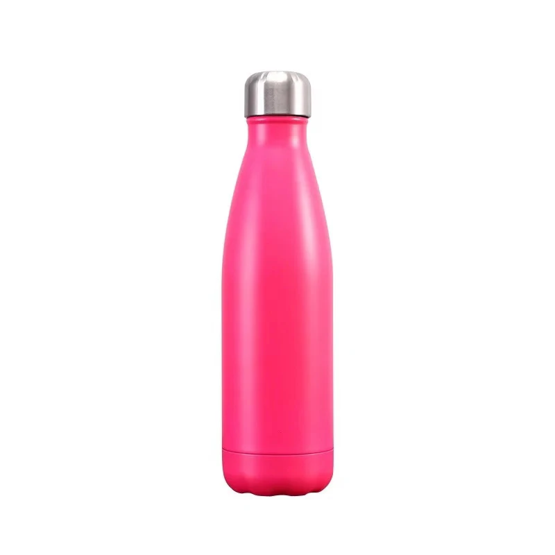 Bikini Pink Логотип на заказ матовая серия 500 мл бутылка для термос для воды из нержавеющей стали термосы чашка Термокружка - Цвет: Bikini Pink