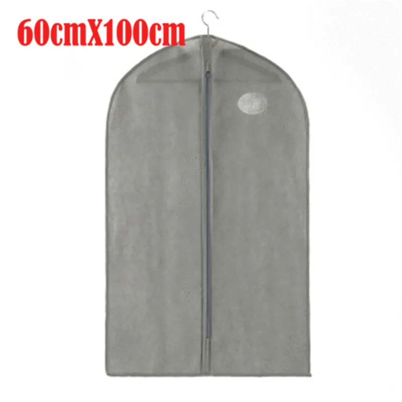 

1PC Hot Hanging Dust-proof Clothing Dust Cover Suit/Long Dress/Coat Garment Protector Clothes Carrier Solid Cover Dust