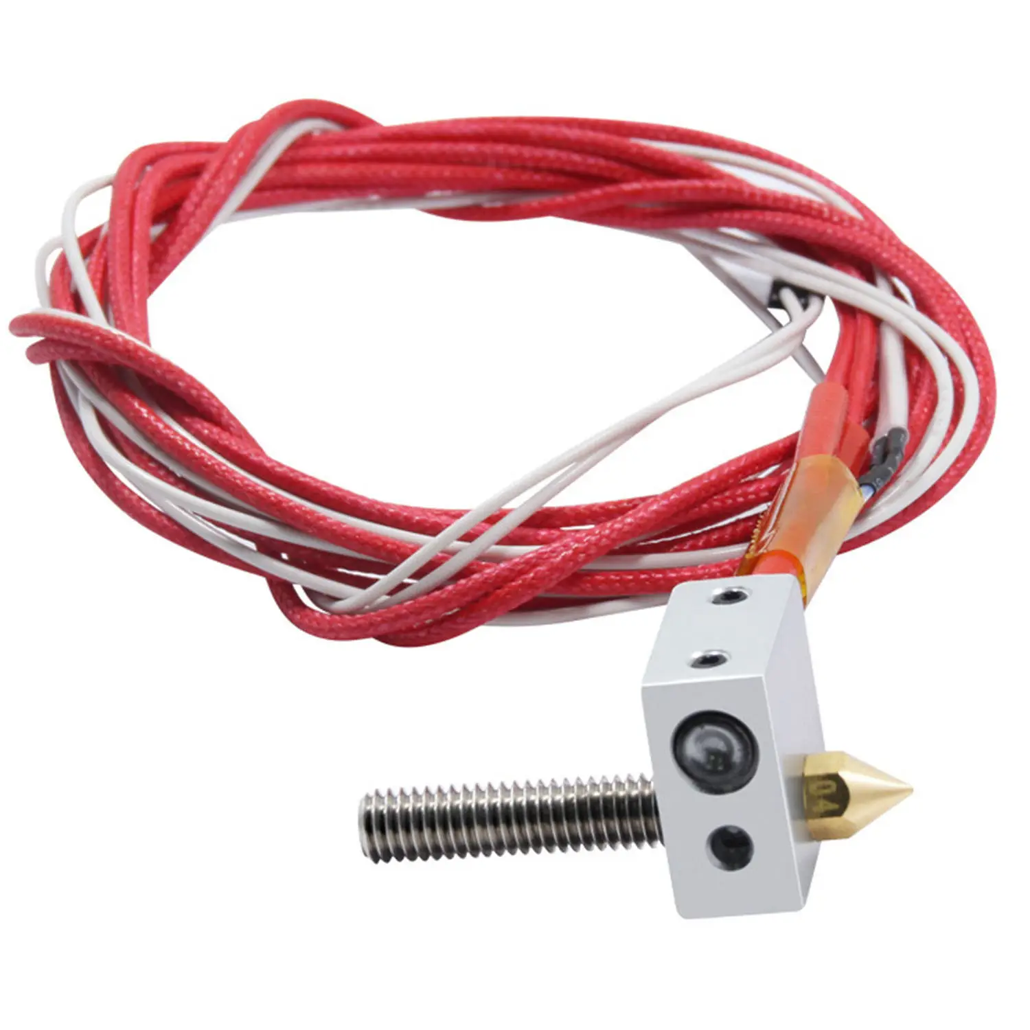 

0.4mm Hot End Set Nozzle Print Head Assembled For Extruder 3D Printer Accessory Replacement MK8 Extra
