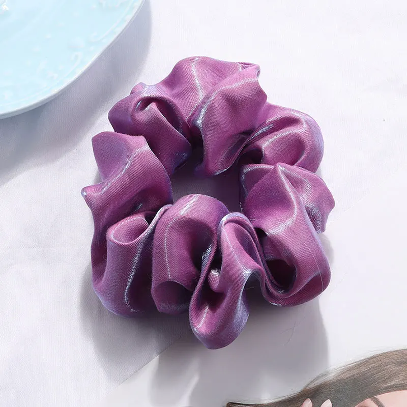 Шелковистые атласные резинки для волос 20 цветов женщин и девочек яркий цветной