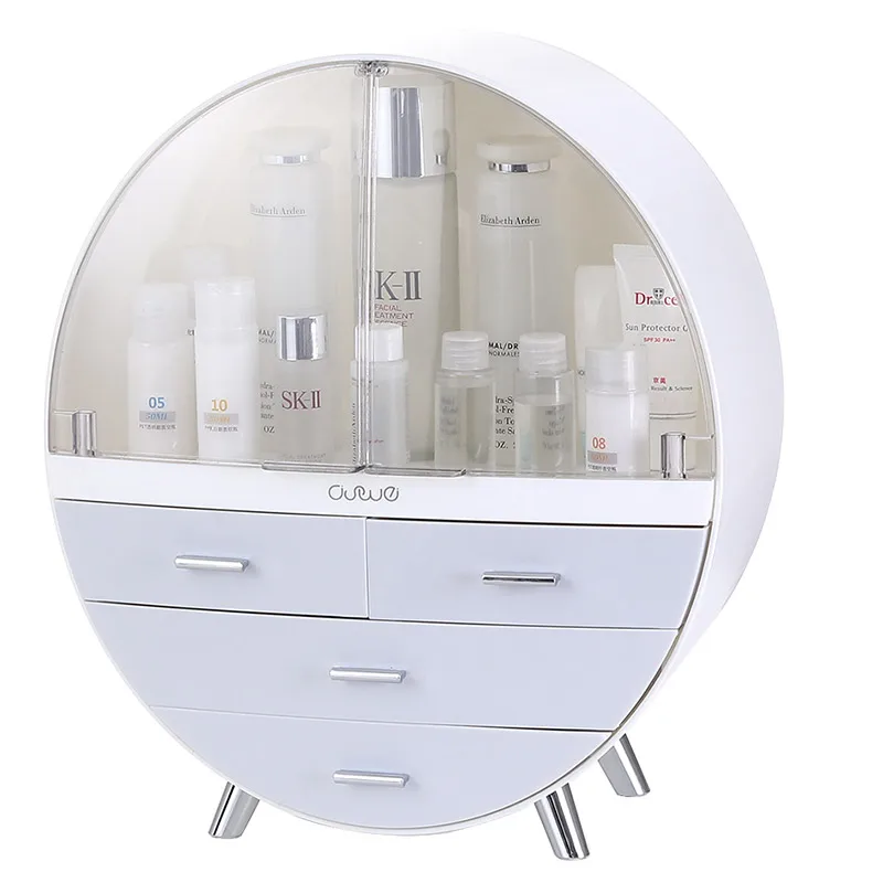 New Arrival Cosmetic Storage Box Desktop Rack Make Up Organizer Trinket Plastic Drawers Container Europe Glossy | Дом и сад