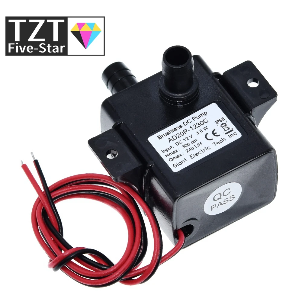 Новый Погружной водяной мини насос TZT с бесщеточным двигателем 12 В постоянного