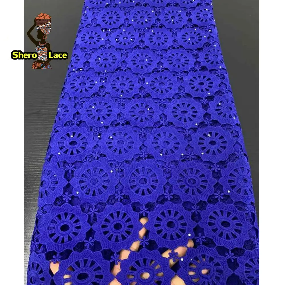 Color 1 Фиолетовый цвет гипюр кружевной ткани шнур для вышивки кружева красивый водорастворимый для одежды - Цвет: Color 1