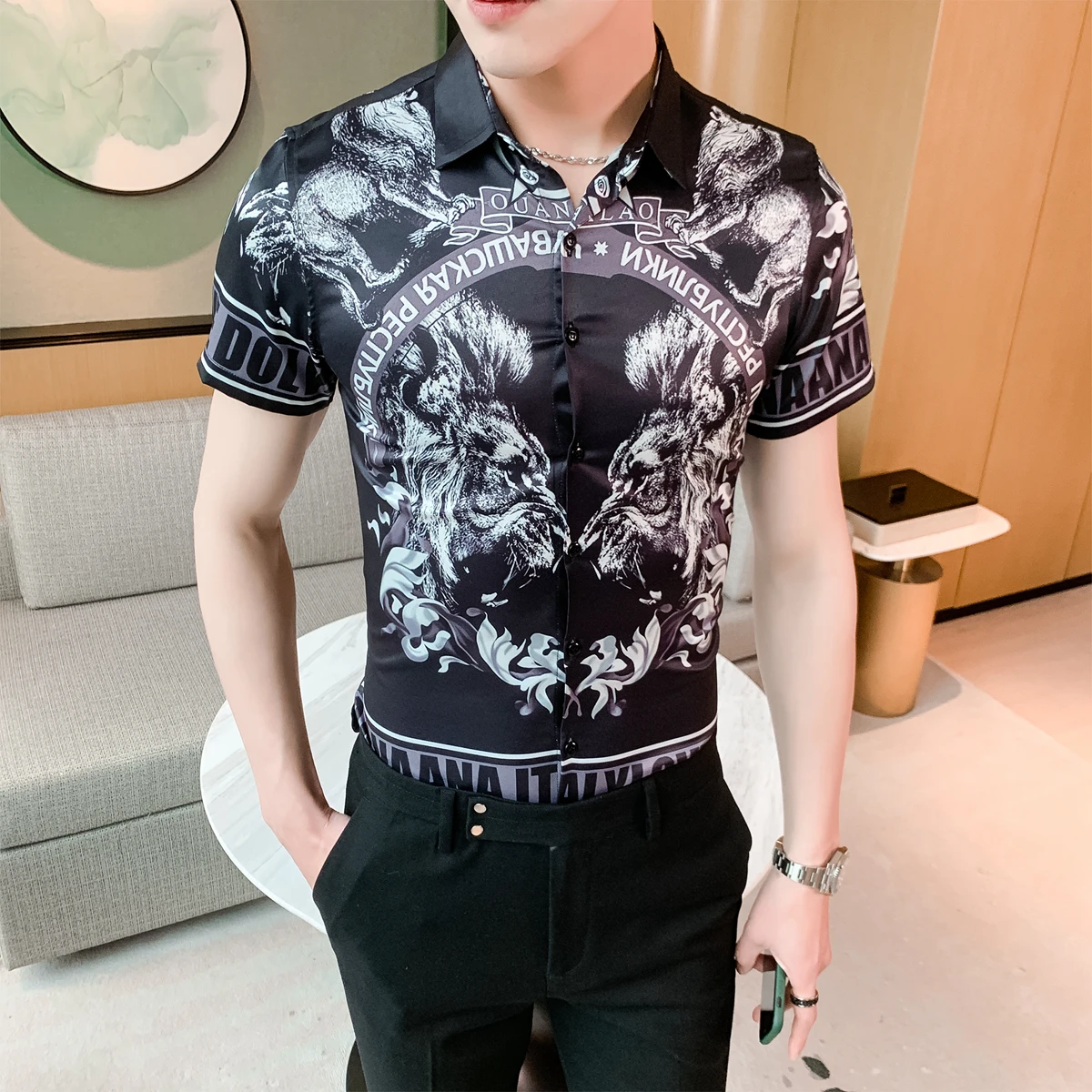 Уличная социальная Блузка Camisa 2020 новые мужские рубашки с коротким рукавом