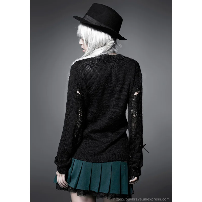 Панк рейв Готический пикантная выдалбливают О-образным вырезом с длинным