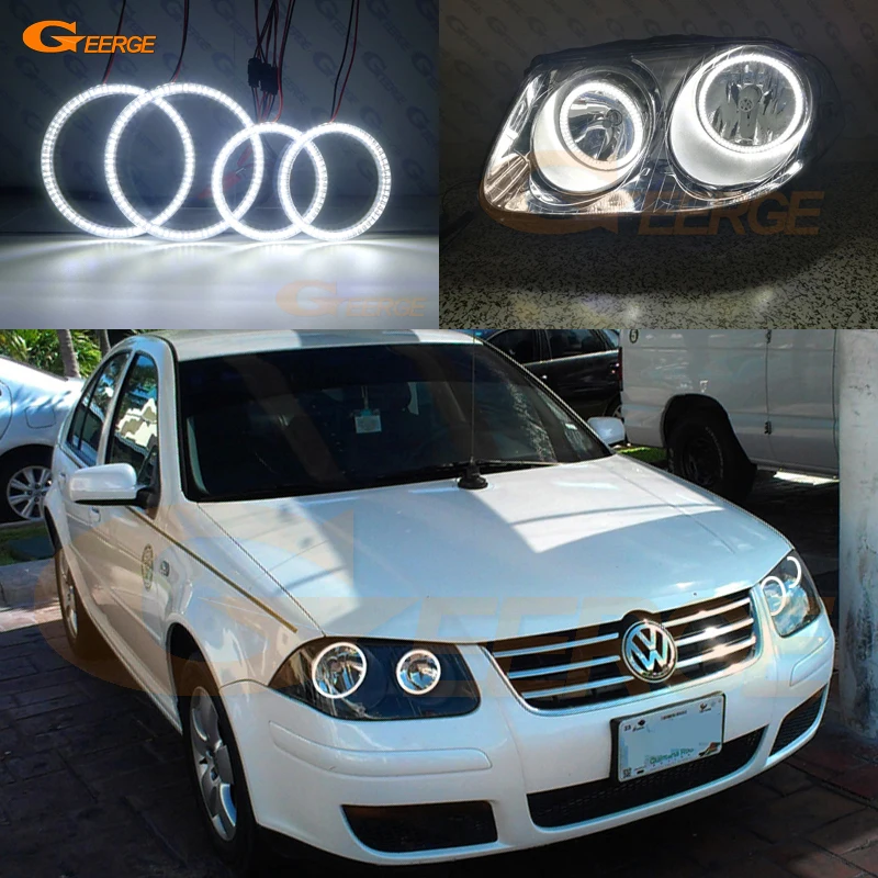 Для Volkswagen VW Jetta City MK4 2007 2008 2009 отличный ультра яркий SMD СВЕТОДИОДНЫЙ ангельские